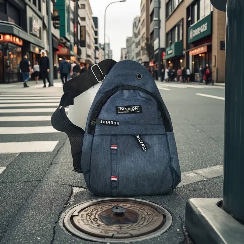 Men's Large Capacity Crossbody Sling Bag – Durable Oxford Cloth, Multiple Compartments