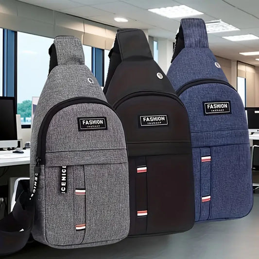 Men's Large Capacity Crossbody Sling Bag – Durable Oxford Cloth, Multiple Compartments