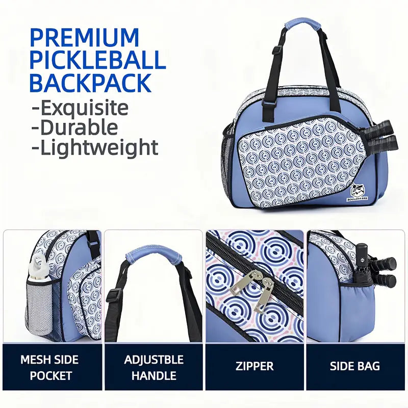 Versatile Pickleball & Tennis Sports Bag – Lightweight Multi-Compartment Backpack/Duffle for Paddles, Shoes & Gear