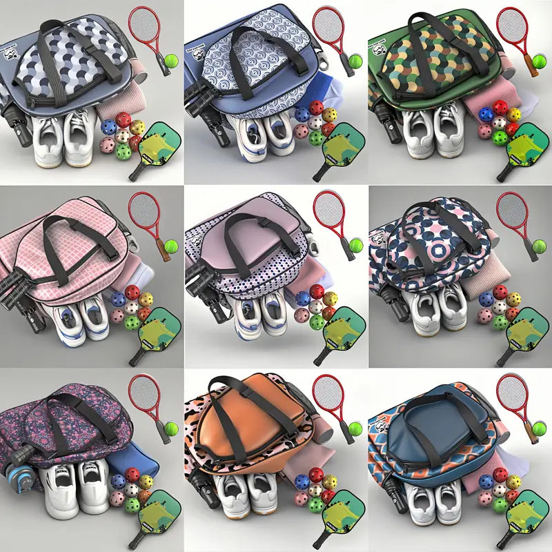 Versatile Pickleball & Tennis Sports Bag – Lightweight Multi-Compartment Backpack/Duffle for Paddles, Shoes & Gear