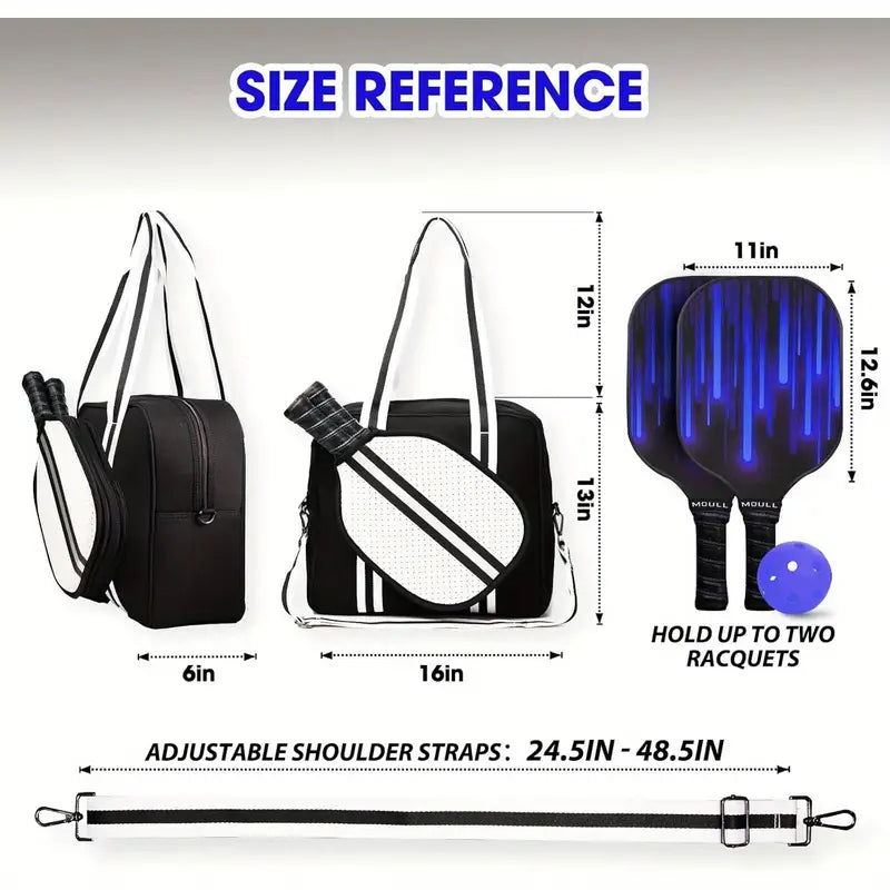 Crossbody Sling Pickleball Tote Bag – Multi-Compartment Sports Bag for Women & Men