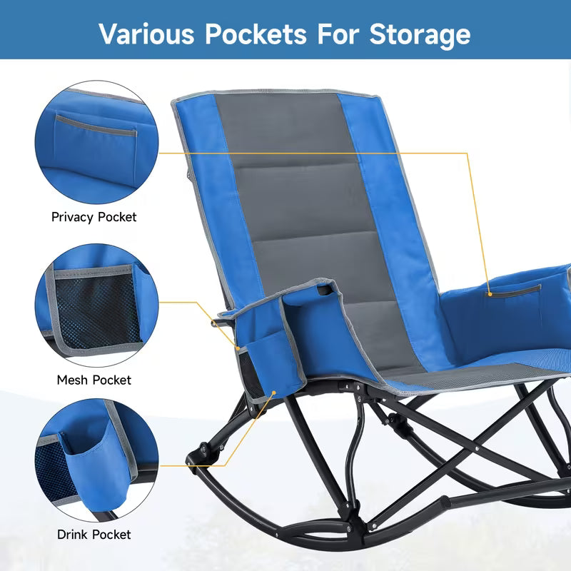 Chairs - Heavy Duty, Portable Rocking Recliner
