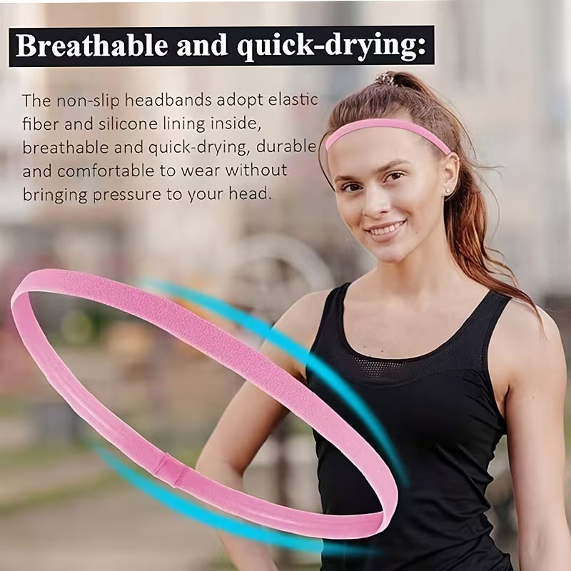 Sweat-Sports Non Slip Silicone Non-Slip Sweat-Absorbing Headbands