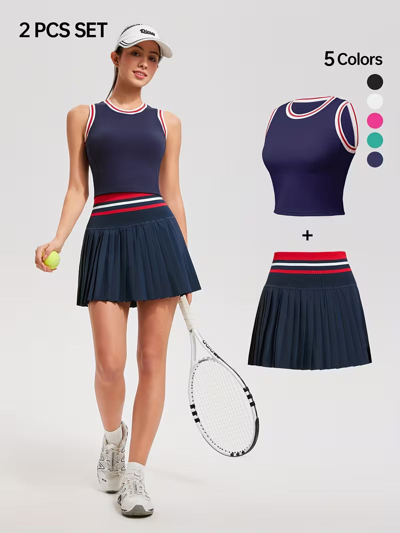 Apparel - Sets, Women's 2pcs Colorblock Sports Set