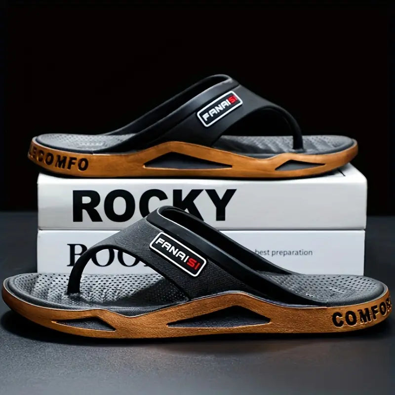 1 Pair Men's Stylish Lightweight Flip-Flops