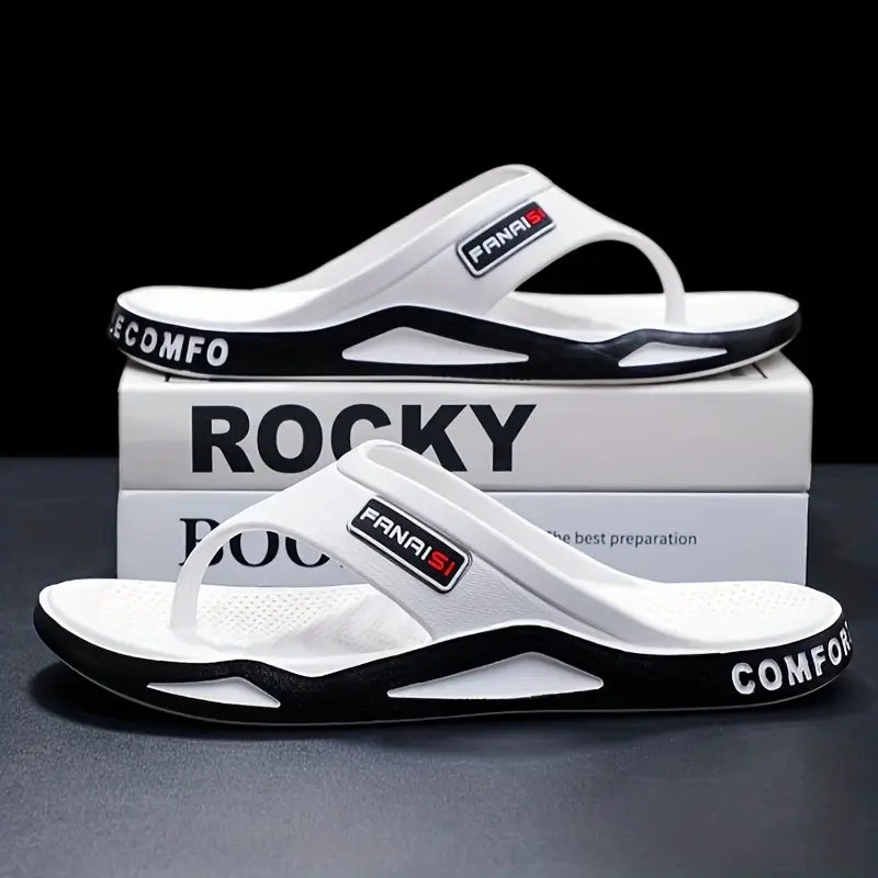 1 Pair Men's Stylish Lightweight Flip-Flops