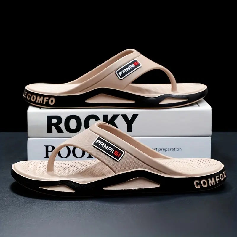 1 Pair Men's Stylish Lightweight Flip-Flops