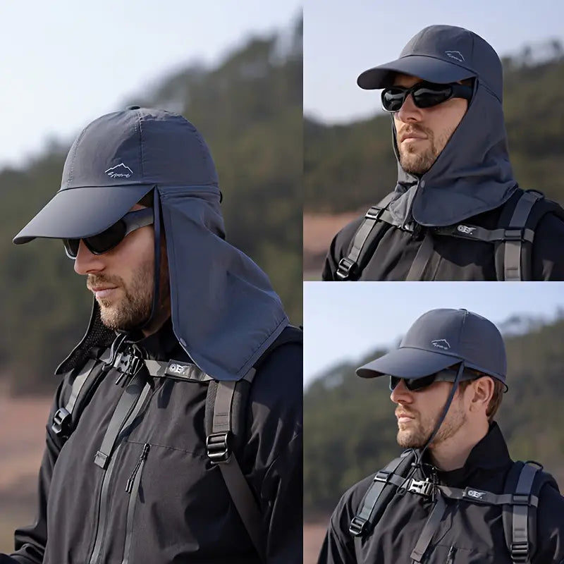 Cap with Detachable Neck Flap