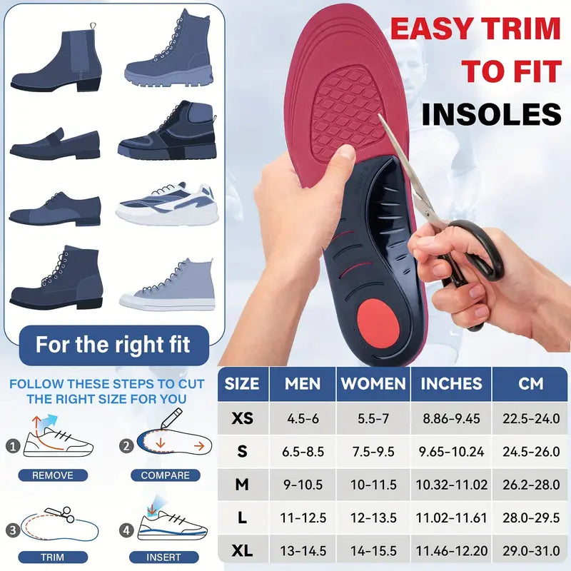1 Pair EVA Arch Support Insoles