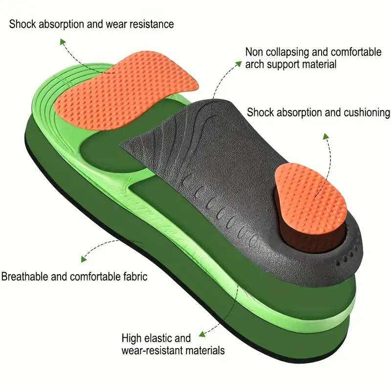 1 Pair High Arch Support Sports Insoles