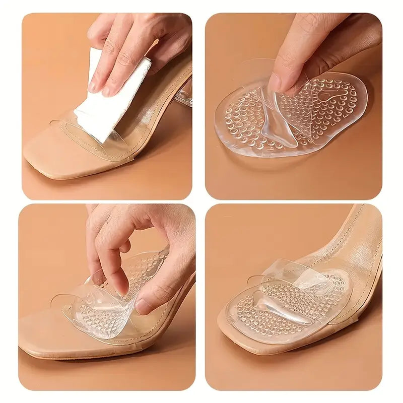 A Pair of Gel Insoles with Arch Support