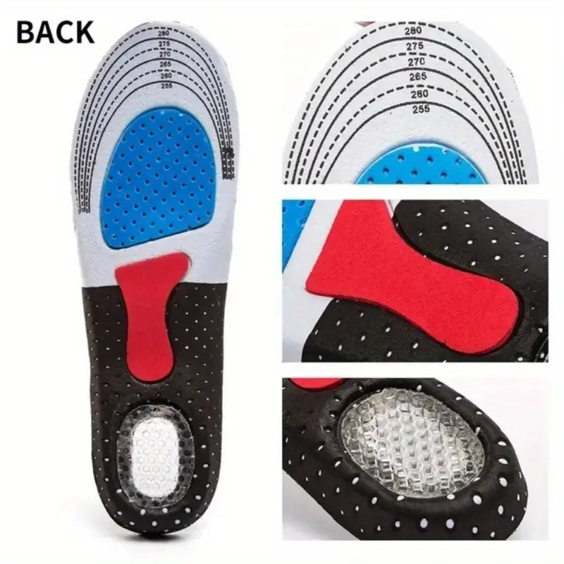 2pcs EVA Gel Sports Insoles for Men