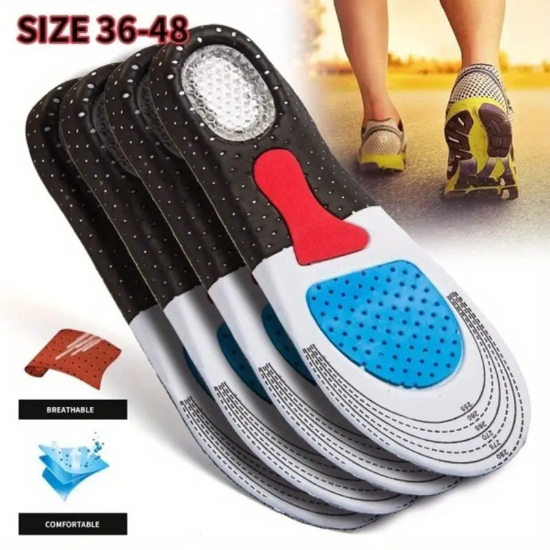 2pcs EVA Gel Sports Insoles for Men