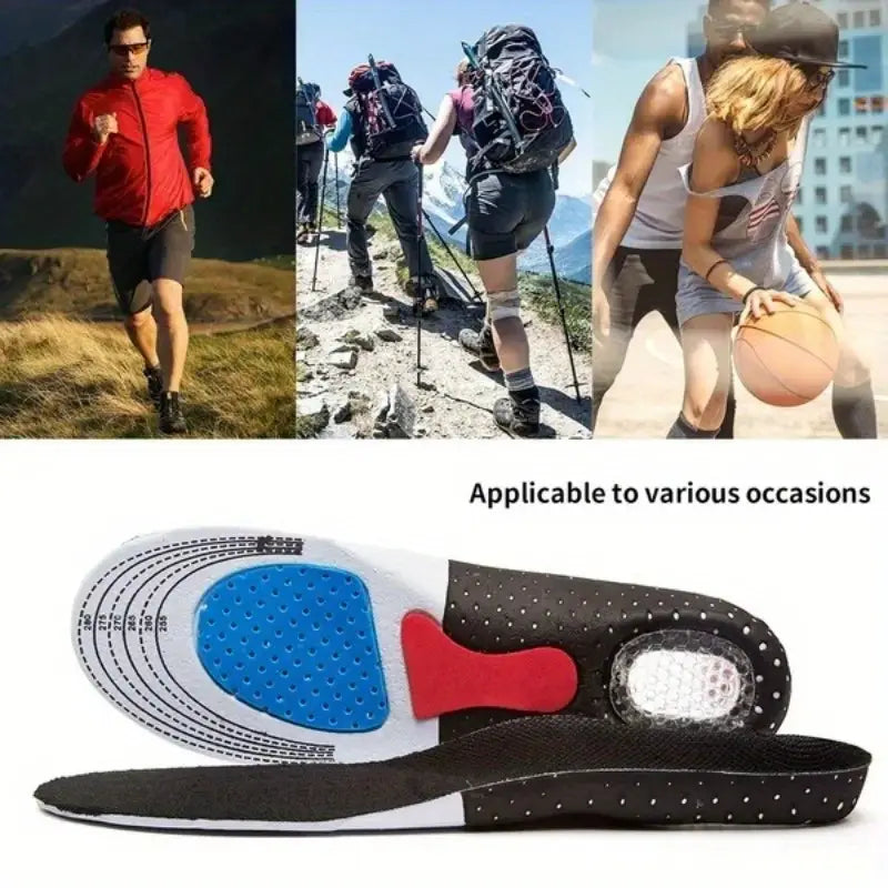 2pcs EVA Gel Sports Insoles for Men