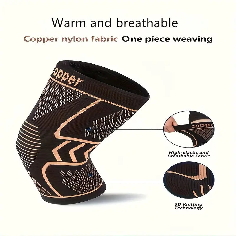 ActivEE™ Copper Nylon Knee Sleeve – Breathable Compression Support with 3D Knitting