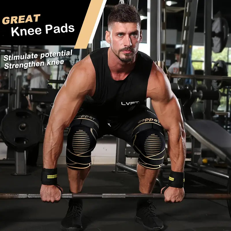 ActivEE Copper-Infused Knee Support Brace – Adjustable Compression & Stabilizer Straps