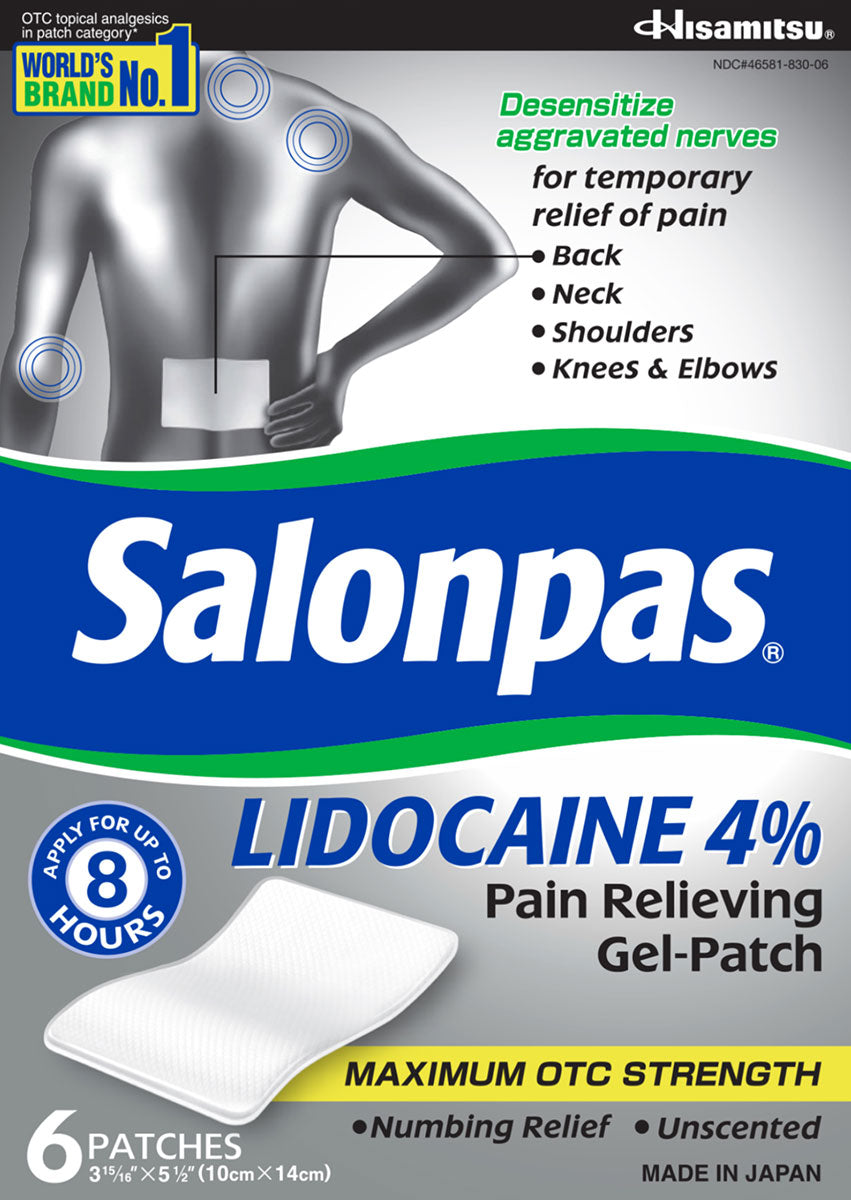 FirstAid-Salonpas® LIDOCAINE Pain Relieving Gel-Patch