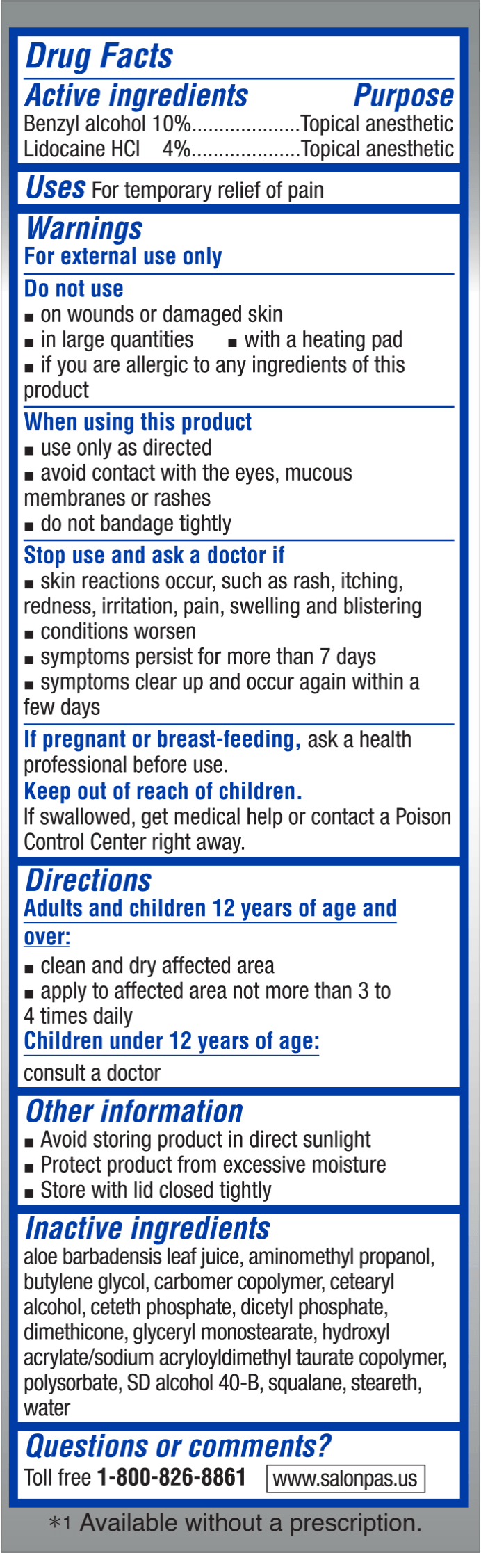 FirstAid-Salonpas® LIDOCAINE PLUS Pain Relieving Cream