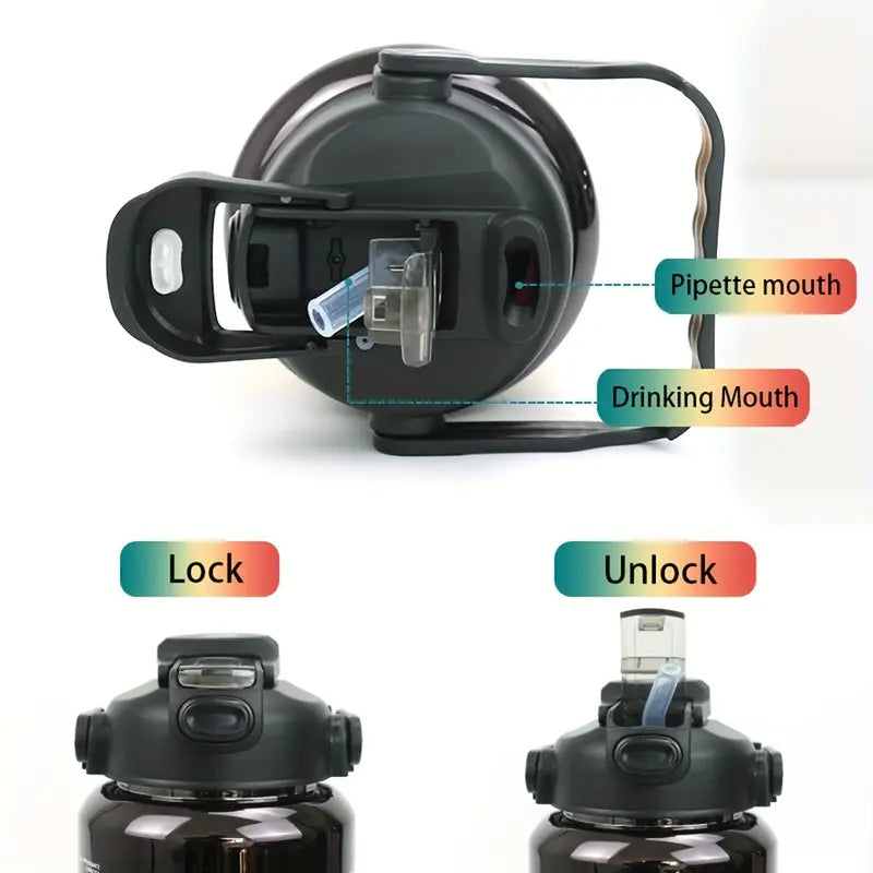 Gradient Motivational Water Bottle Collection – 20oz, 25oz, 64oz | Leak-Proof, BPA-Free, Dual Drinking Lids